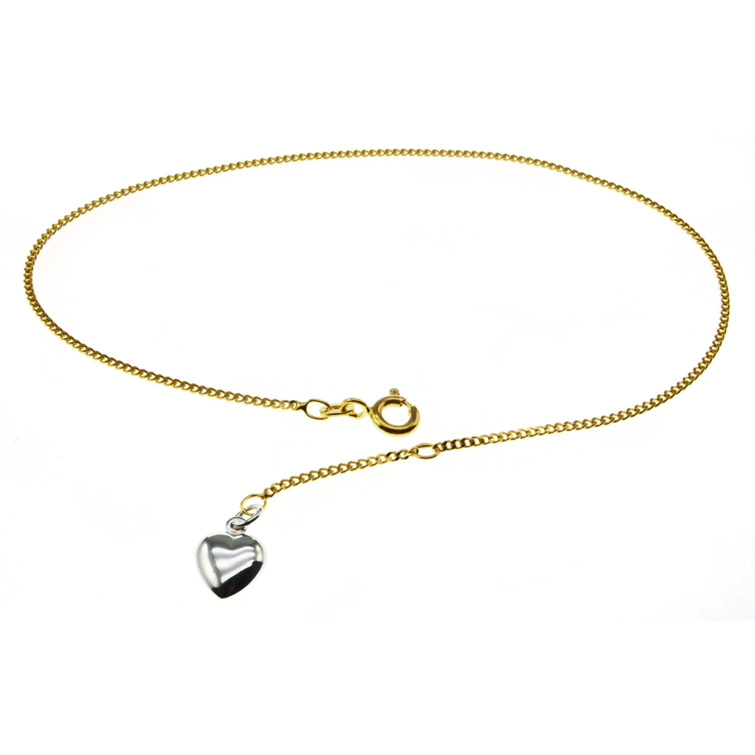 453-001-20-25-Fusskettchen-Panzer-25cm-585-Gelbgold-mit-