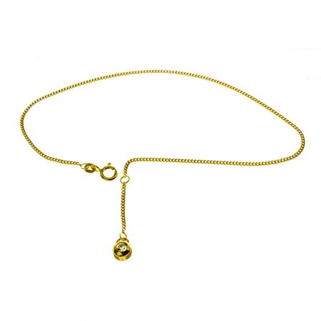 453-002-20-25-Fusskettchen-Panzer-25cm-585-Gelbgold-mit-