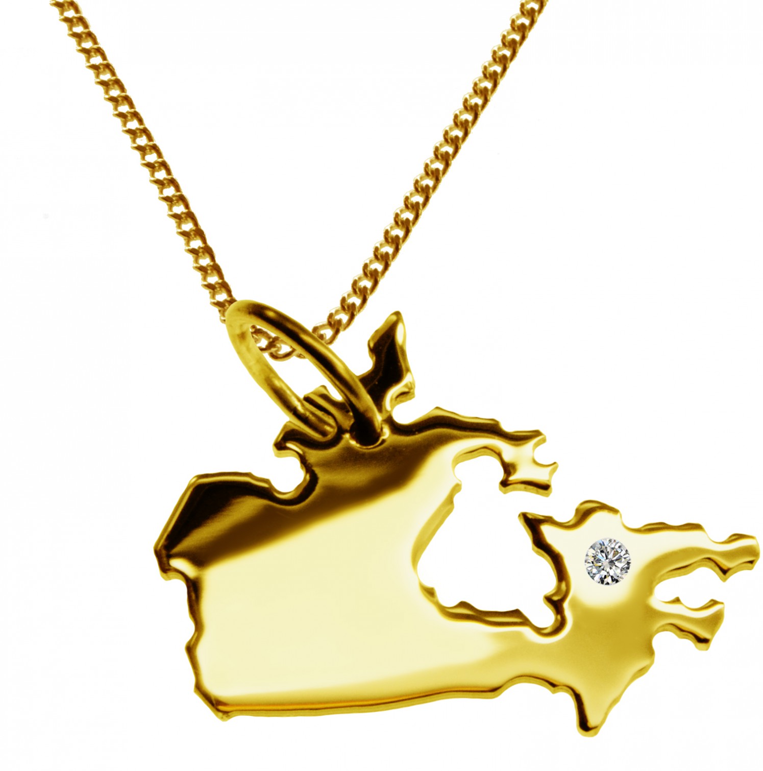 AP1-Kanada585brill-50cm-Halskette-Kanada-Anhaenger