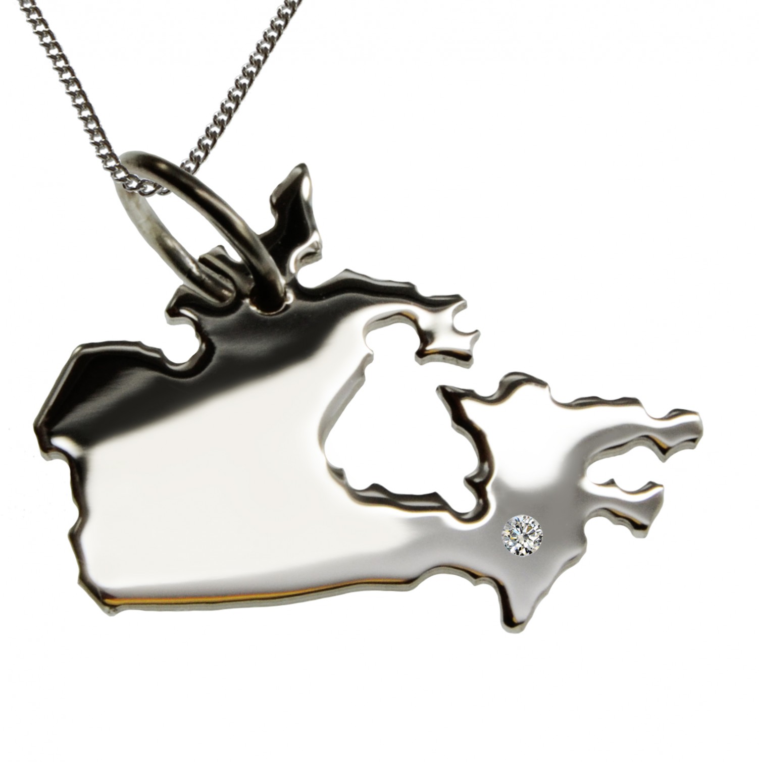 AP1-Kanada925brill-50cm-Halskette-Kanada-Anhaenger