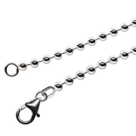 NEW-219-Kugelkette-2-5mm-925-Silber-Karabiner-Verschluss-60cm-Kugelkette-Halskette-Silberkette-Silberschmuck-Collier-4095-0-2